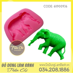 Khuôn silicone Con voi