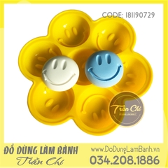 Khuôn silicone vỉ Mặt cười tròn lớn 7c