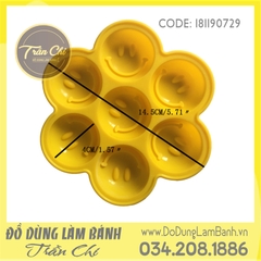 Khuôn silicone vỉ Mặt cười tròn lớn 7c