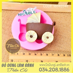Khuôn silicone Xe nôi có che