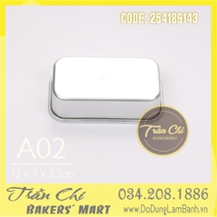 LA02 - Khuôn LOAF nhôm đúc chữ nhật Bánh Mì - A02 (12x7x3.2cm) (4/6)