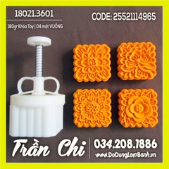 Khuôn TTLX 180gr khóa tay - 04 mặt VUÔNG hoa văn Hoa (18021.3601)