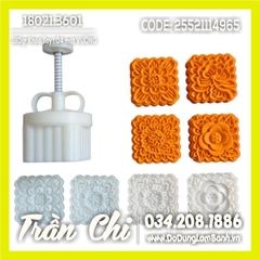 Khuôn TTLX 180gr khóa tay - 04 mặt VUÔNG hoa văn Hoa (18021.3601)