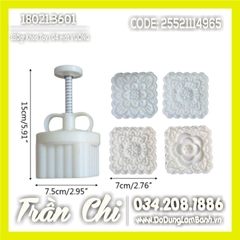 Khuôn TTLX 180gr khóa tay - 04 mặt VUÔNG hoa văn Hoa (18021.3601)