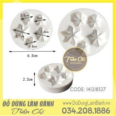 Khuôn silicone Hoa sao 5c - Xám