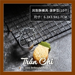 DDU10 - Khuôn ấn bánh dứa - Hình TRÁI DỨA - Lốc 10 cái (11/10)