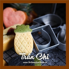 DVU10 - Khuôn ấn bánh dứa - Hình VUÔNG - Lốc 10 cái (11/10)