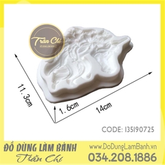 Khuôn silicone Ngựa UNICORN cài hoa nghiêng - Size LỚN - Xám
