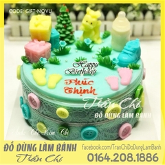 Khuôn silicone Gói quà 3D cột nơ vuông