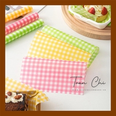 CRX01 - Giấy Lót hộp Bả Mía 18x18cm - CARO XANH LÁ - Xấp 97-100t (5/6)