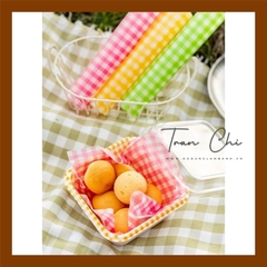 CRV01 - Giấy Lót hộp Bả Mía 18x18cm - CARO VÀNG - Xấp 97-100t (5/6)