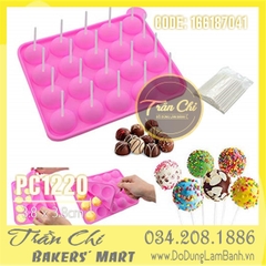 Khuôn silicone Bộ POPCAKE TRÒN 20c (PC1220)