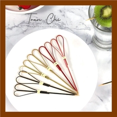 XTM51 - Xiên TRE decor Mẫu TRÁI TIM - Màu Đỏ - Bịch 97-100c (5/6)