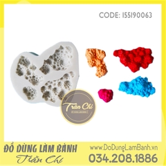 Khuôn silicone San hô lớn nhỏ 4c - Xám