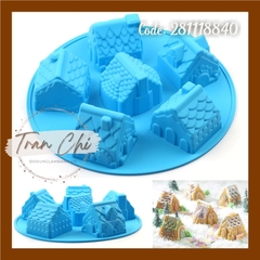 Khuôn silicone vỉ Ngôi nhà 3D 6 cái