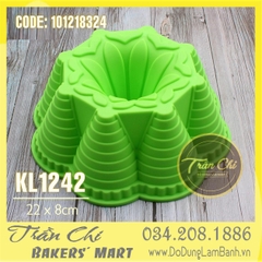 Khuôn silicone Hoa 8 cánh xếp tầng LỚN (KL1242) (22x8cm)