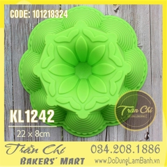 Khuôn silicone Hoa 8 cánh xếp tầng LỚN (KL1242) (22x8cm)