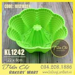 Khuôn silicone Hoa 8 cánh xếp tầng LỚN (KL1242) (22x8cm)