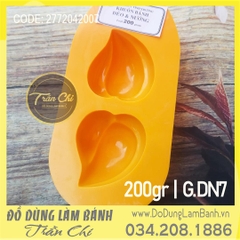 Khuôn GÕ dẻo, nướng VT 200gr - Mẫu 7 TRÁI ĐÀO 2C