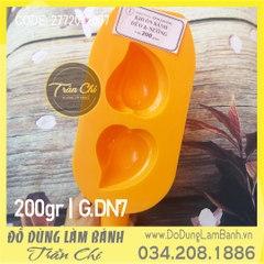 Khuôn GÕ dẻo, nướng VT 200gr - Mẫu 7 TRÁI ĐÀO 2C