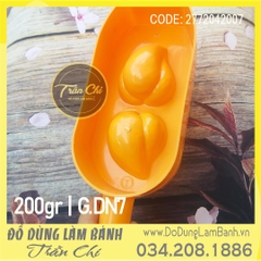 Khuôn GÕ dẻo, nướng VT 200gr - Mẫu 7 TRÁI ĐÀO 2C