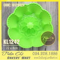 Khuôn silicone Hoa 8 cánh xếp tầng LỚN (KL1242) (22x8cm)