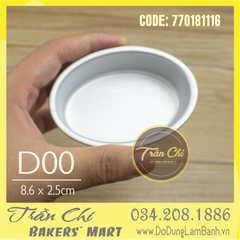 Khuôn nhôm đúc OVAL trắng - D00 (8.6x2.5cm) (Updated 11/21)