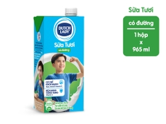 Sữa Tươi tiệt trùng CÓ ĐƯỜNG Dutch Lady - Hộp 965ml
