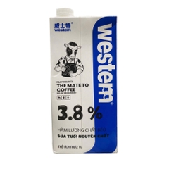 Sữa Tươi WESTERN Milk CN 3.8% - Hộp 1L