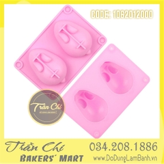VT0907 - Khuôn silicone vỉ Heo, Thỏ Ú 2c (10/2)