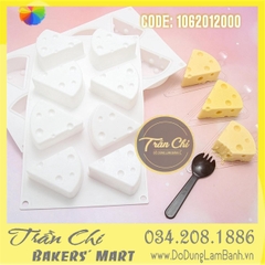 KV4013 - Khuôn silicone vỉ Phô mai JERRY 8 miếng TRẮNG (14/4)