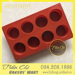 Khuôn silicone vỉ TRỤ tròn trơn 8c