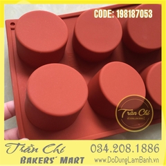 Khuôn silicone vỉ TRỤ tròn trơn 8c