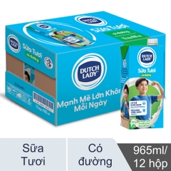 Sữa Tươi tiệt trùng CÓ ĐƯỜNG Dutch Lady - Hộp 965ml