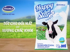 Sữa Tươi dinh dưỡng CÓ ĐƯỜNG Happy Star Vinamilk - Gói 220ml