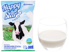 Sữa Tươi dinh dưỡng CÓ ĐƯỜNG Happy Star Vinamilk - Gói 220ml