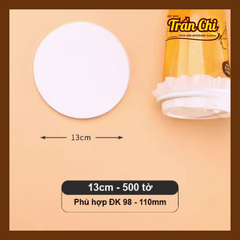 Giấy nến TRÒN, Giấy chống tràn Trà Sữa Size 13cm - Xấp 490-500t (GCT13)