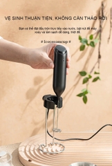 Máy đánh tạo bọt Cafe sạc Điện có giá đỡ kết hợp với Sạc KJBQ-10 (KO BẢO HÀNH) 