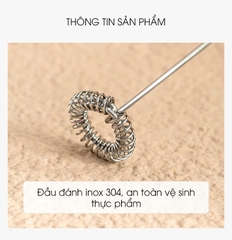 Máy đánh tạo bọt Cafe sạc Điện có giá đỡ kết hợp với Sạc KJBQ-10 (KO BẢO HÀNH) 