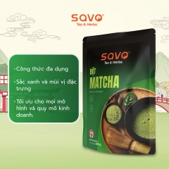 Bột Trà Xanh MATCHA SAVO Tea & Herbs - Gói 200gr