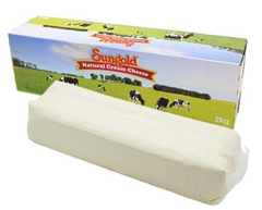 Phô mai kem Cream Cheese SUNGOLD Úc - Cây 2kg