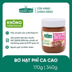 Bơ HẠT PHỈ Cacao Golden Farm - Hủ 340gr