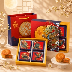 Hộp trung thu 4B (150-250gr) RỒNG ĐỎ 2026 - Lốc 10 bộ (SP26404)