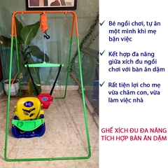 Combo Xích Đu Nhún Nhảy và Ghế Có Bàn Ăn Dặm JUMPER KIDS JPKG102
