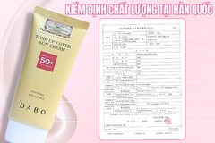 KẾT QUẢ KIỂM ĐỊNH CHẤT LƯỢNG SẢN PHẨM: DABO FOUNDATION-SKIP TONE UP COVER SUN CREAM
