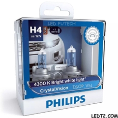 Đèn pha Halogen Philips Crystal Vision 4300K