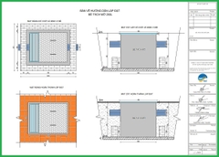 Mẫu bản vẽ thiết kế bể tách mỡ lắp âm sàn cho nhà hàng và bếp ăn công nghiệp