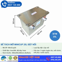 Thông tin về bể tách mỡ Inox 25 lít chính hãng được hàng ngàn khách hàng tin dùng năm 2024
