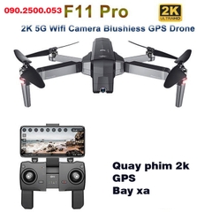 Flycam SJRC F11 PRO bản nâng cấp - Camera 2K - Bay 25 Phút - 2 GPS - Khoảng cách 1.2KM