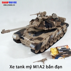 Xe tank M2A1 bánh xích & bắn đạn & khói 789-1